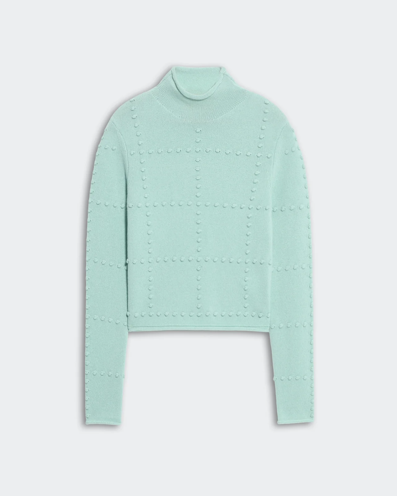 Popcorn Top in Cashmere Blend - Seaglass