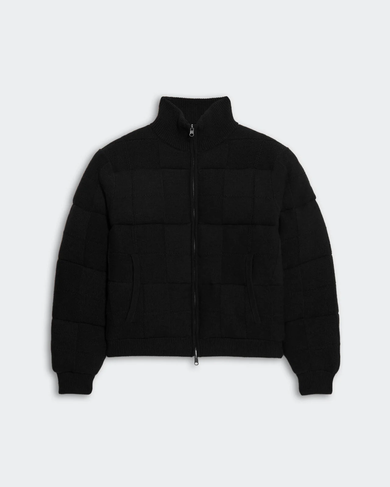 Quilted Puffer Jacket - Black